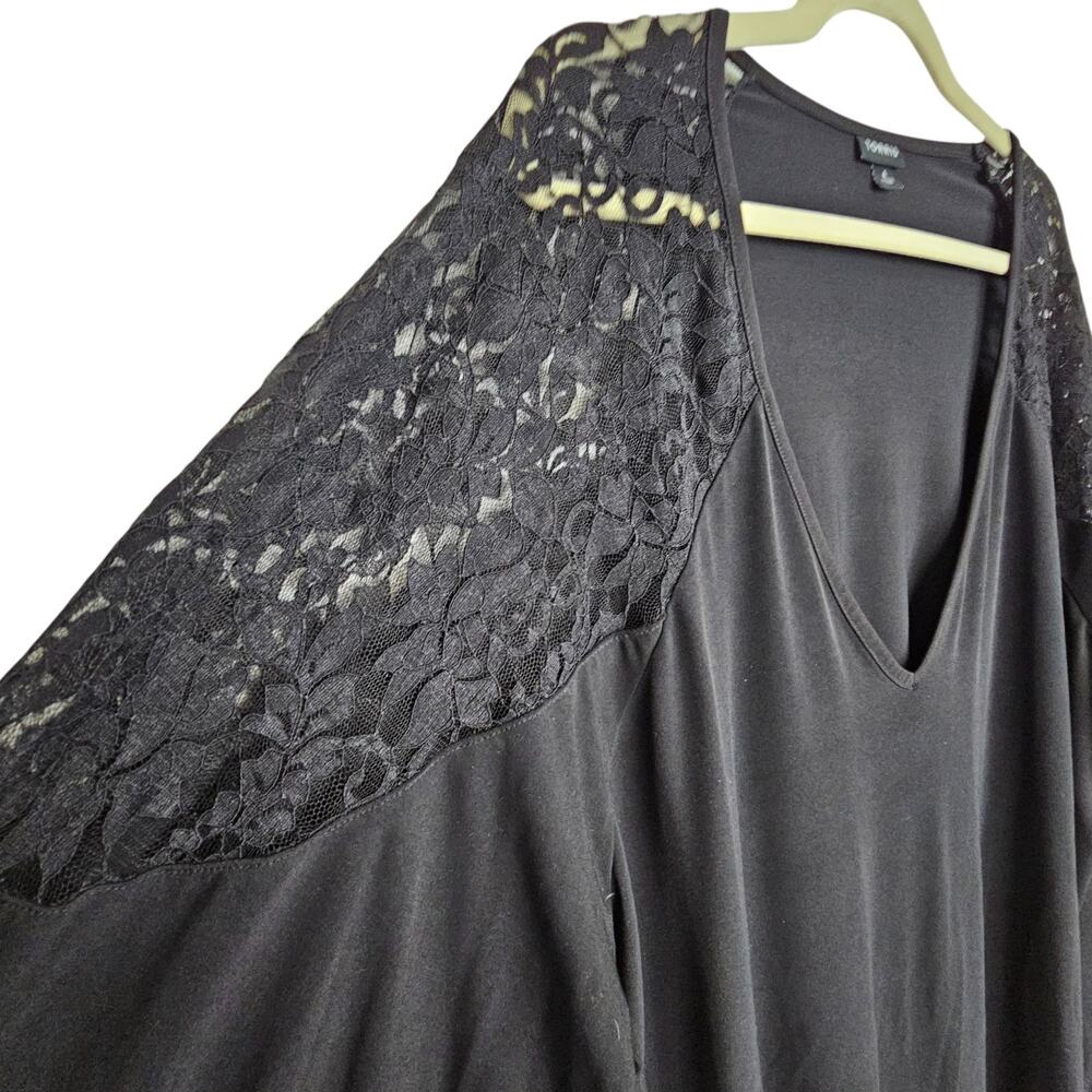 Torrid Womens Lace Shoulder Top Plus Size 4X Whimsygoth Stretch WItchy Vamp - Picture 6 of 9